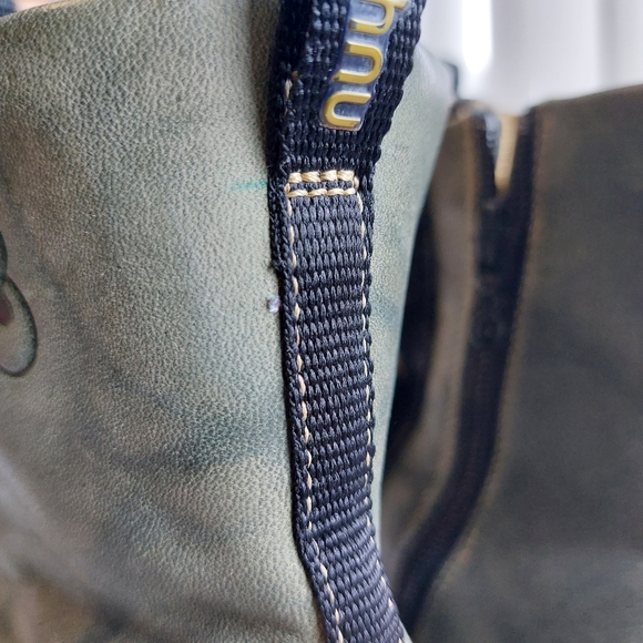 Ahnu Waterproof Zipper Lace Up Vibram Sole Boots Green Women's - Picture 2 of 16